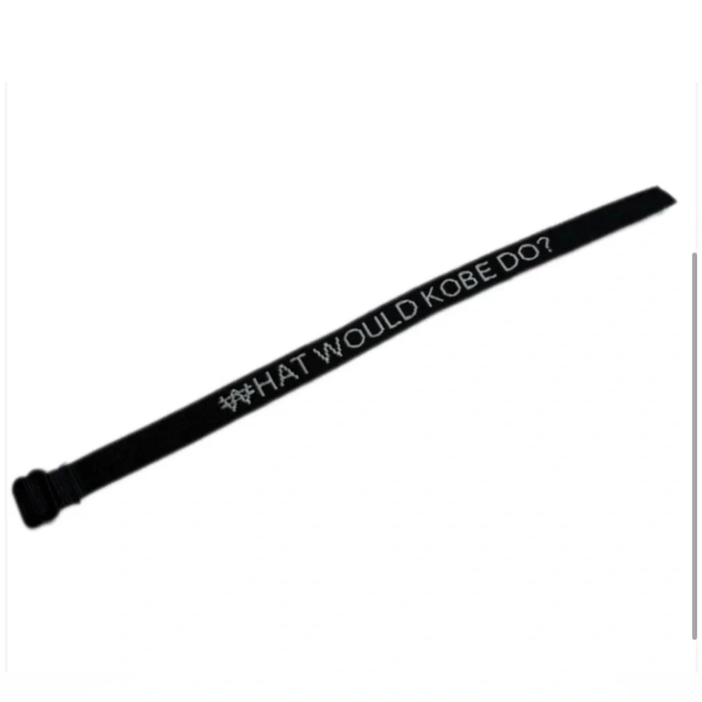 Kobe Bryant what would jesus do bracelet wristband basketball black white hooper